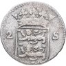 Купить Голландская республика, Западная Фризия 2 стювера 1757