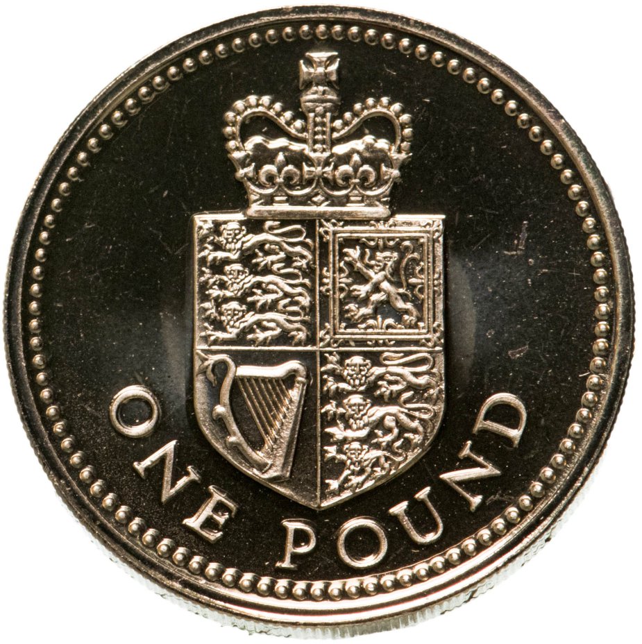 Монета Великобритания 1 фунт (pound) 1988 стоимостью 1890 руб.