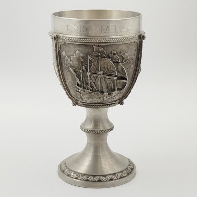 купить Кубок для вина с изображением кораблей, олово, Германия, 1990-2020 гг.
