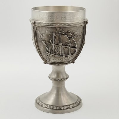 купить Кубок для вина с изображением кораблей, олово, Германия, 1990-2020 гг.
