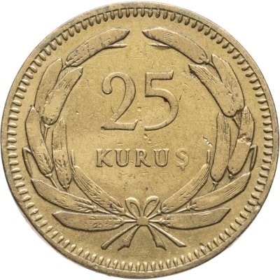 купить Турция 25 курушей (kurus) 1948