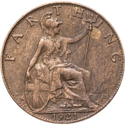 купить Великобритания 1 фартинг (farthing) 1921
