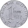 Купить Западная Африка (BCEAO) 1 франк (franc) 1977
