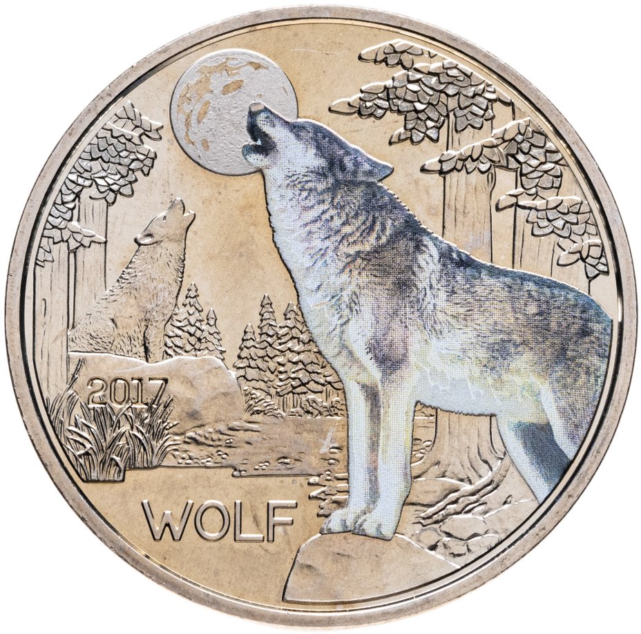 Купить Австрия 3 евро 2017 "Волк" в капсуле