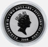 Купить Острова Питкэрн 2 доллара 2008 "Китайский гороскоп - год крысы"