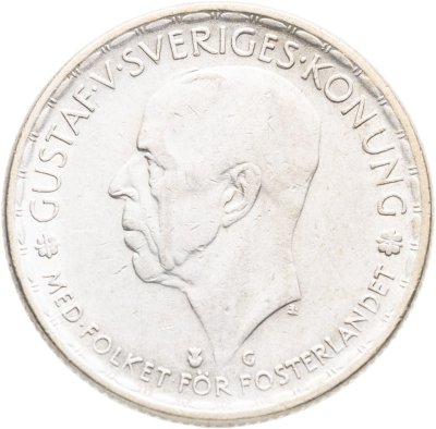 купить Швеция 1 крона (krona) 1945 знак минцмейстера "G" - Альф Грабе