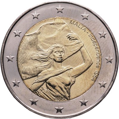купить Мальта 2 евро (euro) 2014 "50 лет Независимости Мальты"