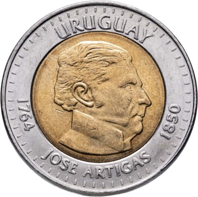 купить Уругвай 10 песо (pesos) 2000 со звездами