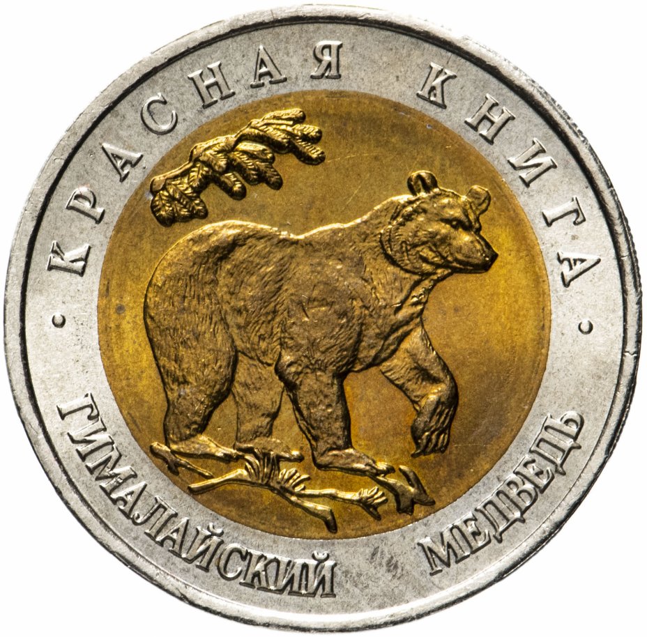 купить 50 рублей 1993 ЛМД "Гималайский медведь (Красная книга)"