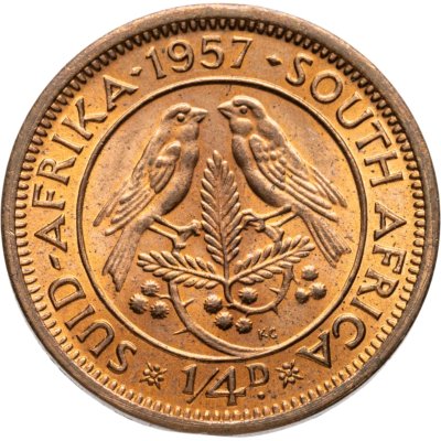 купить ЮАР 1/4 пенни (penny) 1957