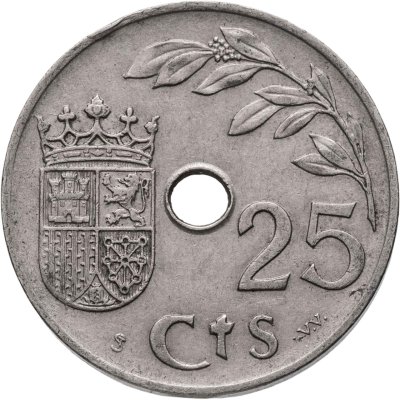 купить Испания 25 сентимо (centimos) 1937