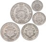 Купить Коста-Рика набор 5,10,25,50 сентимо и 1 колон 1969-1976