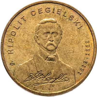 купить Польша 2 злотых 2013 "200-летие с рождения Хиполита Цегельского"