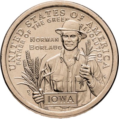 купить США 1 доллар 2026 D "Американские инновации - Айова, Норман Борлоуг, Зелёная революция"