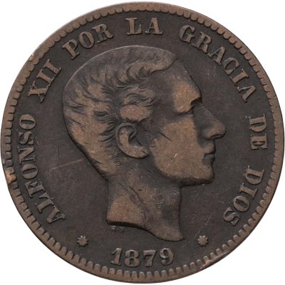 купить Испания 10 сентимо (centimos) 1879