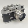 Купить Фотоаппарат "Зоркий-4" с объективом "Юпитер-8", в оригинальном кофре, металл, пластик, стекло, кожа, Красногорский механический завод (КМЗ), СССР, 1956-1973 гг.