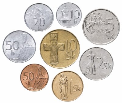 купить Словакия, полный набор монет 1993-2008 (8 монет)