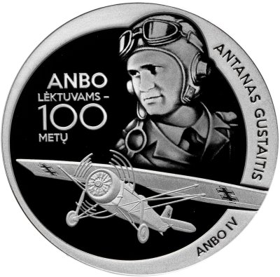 купить Литва 10 евро 2025 "Самолет ANBO" в футляре с сертификатом