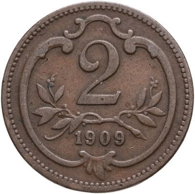 купить Австрия 2 геллера (heller) 1909