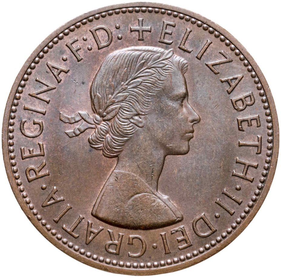 Монета Великобритания 1 пенни (penny) 1961 стоимостью 550 руб.
