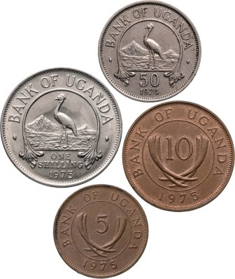 купить Уганда набор 4 монет 1974-1975