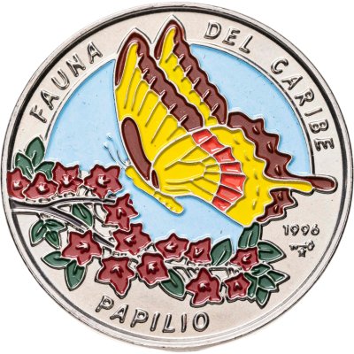 купить Куба 1 песо (peso) 1996 "Карибская фауна - Бабочка Парусник"