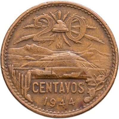 купить Мексика 20 сентаво (centavos) 1944