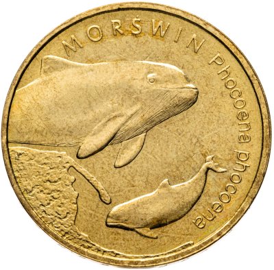 купить Польша 2 злотых 2004 "Всемирная природа - Морская свинья"