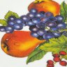 Купить Тарелка с изображением груш и ягод, фарфор, деколь, Добрушский фарфоровый завод, СССР, 1978-1991 гг.