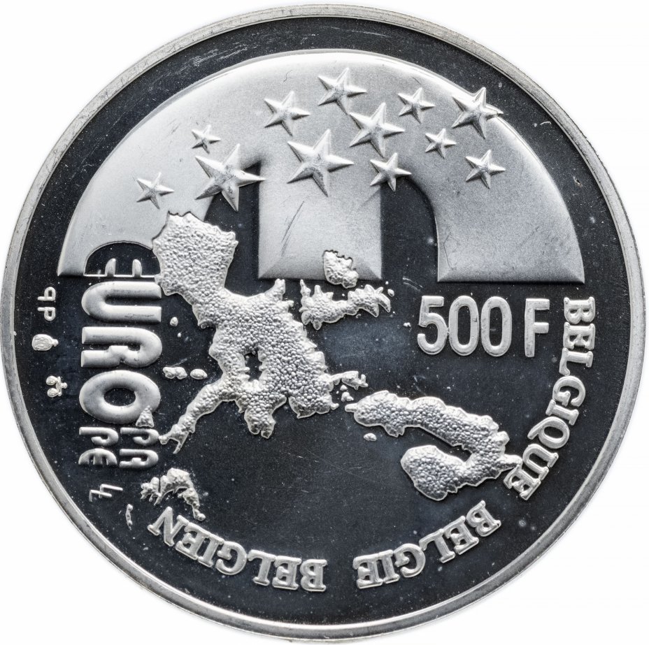 купить Бельгия 500 франков 2001 "Председательство Бельгии в Евросоюзе"