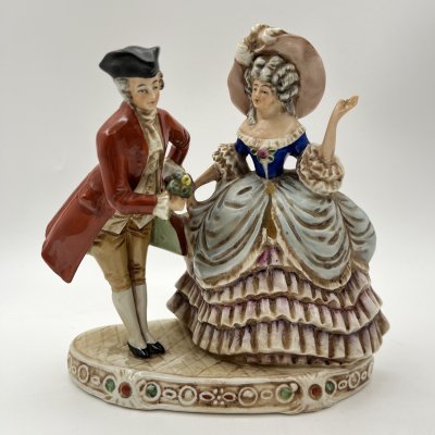 купить Статуэтка "Кавалер преподносит букет", фарфор, роспись, Германия, 1960-1980 гг.