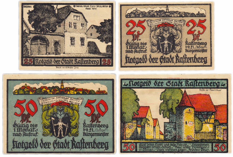 купить Германия (Тюрингия: Растенберг) набор из 2-х нотгельдов 1921