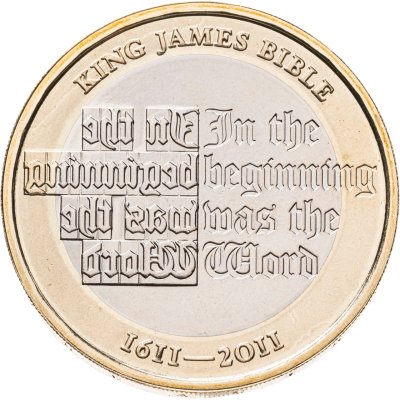 купить Великобритания 2 фунта (pounds) 2011 "400 лет Библии Короля Якова"