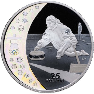 купить Канада 25 долларов 2007 "XXI зимние Олимпийские Игры, Ванкувер 2010 - Кёрлинг"