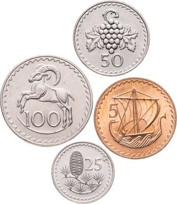 купить Кипр набор монет для обращения 1978-1982 (4 шт.)