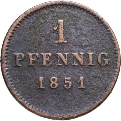 купить Бавария 1 пфенниг 1851