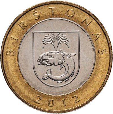 купить Литва 2 лита (litai) 2012 "Курорты Литвы - Бирштонас"