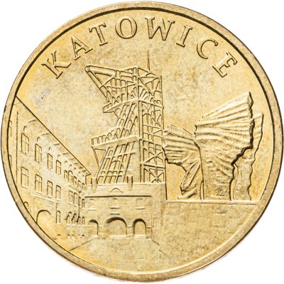 купить Польша 2 злотых 2010 "Города Польши - Катовице"