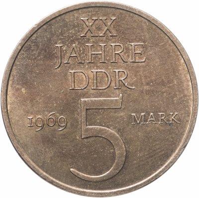 купить ГДР 5 марок 1969 "ХХ лет образования ГДР"