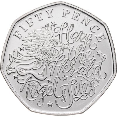 купить Гернси 50 пенсов 2020 "Рождественские гимны - Hark The Herald Angels Sing"