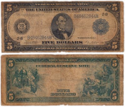 купить США 5 долларов 1914 Series 1914 (Pick 359) New York, White-Mellon