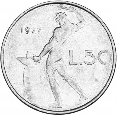 купить Италия 50 лир 1977