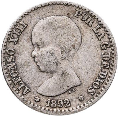 купить Испания 50 сентимо 1892 Альфонс XIII