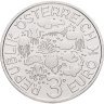 Купить Австрия 3 евро 2024 "Светящаяся морская жизнь - Гавайский кальмар бобтейл "