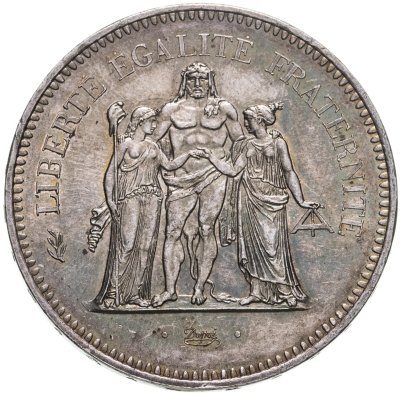 купить Франция 50 франков (francs) 1977 "Геркулес и Девы''