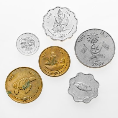 купить Мальдивы, подборка из 6-ти разменных монет 1982-1984
