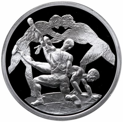 купить Греция 10 евро 2004 "XXVIII летние Олимпийские Игры, Афины 2004 - Борьба" с сертификатом