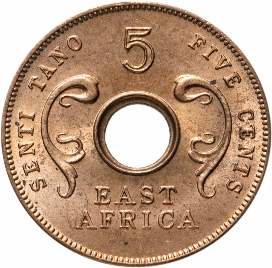 купить Британская Восточная Африка 5 центов (cents) 1964