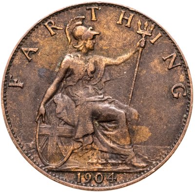 купить Великобритания 1 фартинг (farthing) 1904