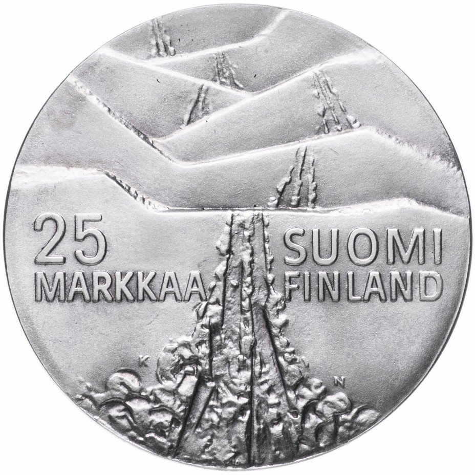 купить Финляндия 25 марок 1978 "Чемпионат мира по лыжным видам спорта 1978 года в Лахти"
